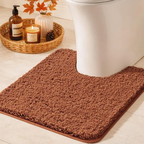 Vista 17 de MIULEE Alfombras de baño negras de microfibra suave y pequeña, 16 x 24