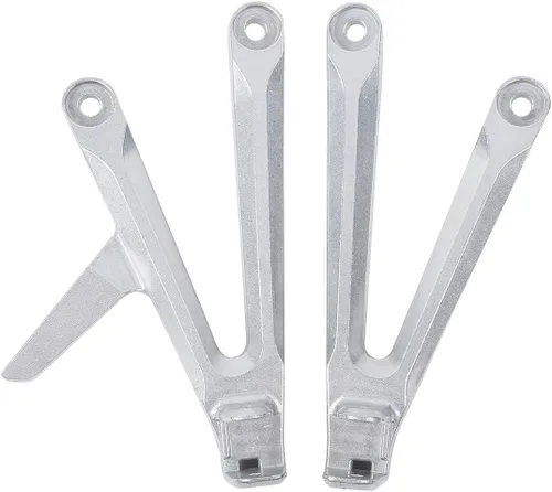 Vista 7 de TCT-MOTORPARTS Reposapiés del pasajero trasero Estriberas Soportes aptos para Honda CBR600RR 05-06 Plata