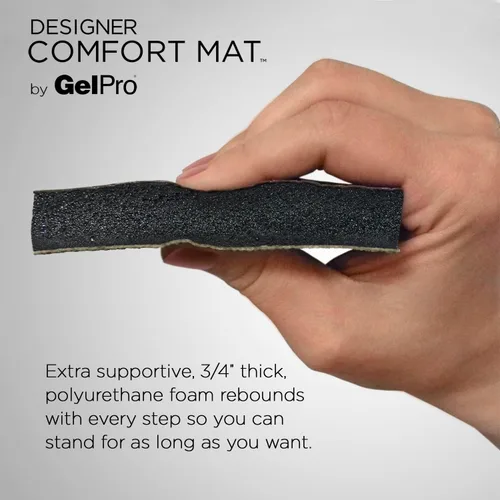 Vista 4 de GelPro Alfombrilla antifatiga de diseño para piso de cocina Comfort Orchard Sultry Grey 20x72 pulgadas