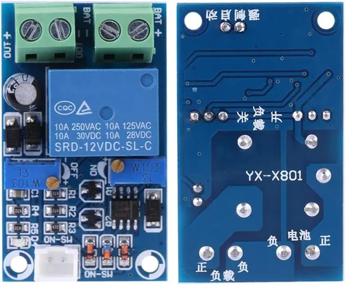 Vista 6 de GOTOTOP Placa de bajo voltaje, batería de 12 V, corte de bajo voltaje, interruptor automático, módulo de recuperación con un indicador LED