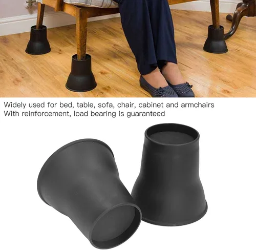 Vista 3 de 4 Pcs Bed Risers, 6 inch Furniture Riser, Heavy Duty Couch Lift Risers for Desk Sofa Couch Table College Dorm Bed