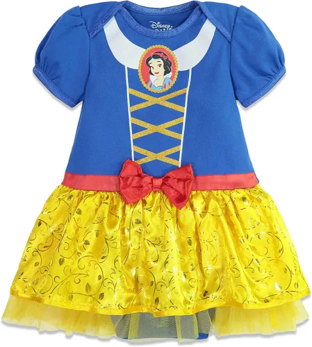 Vista 2 de Disney Princess Ariel Cinderella Belle Baby Girls Dress and Headband Newborn to Infant