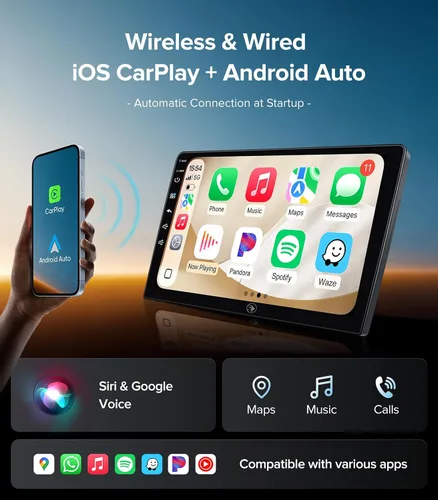 Vista 6 de Estéreo de auto Android 13 de 9 pulgadas para Ford F150 2009-2014 – 4G+64G Wireless CarPlay Android Auto Radio, actualización de radio HD, pantalla