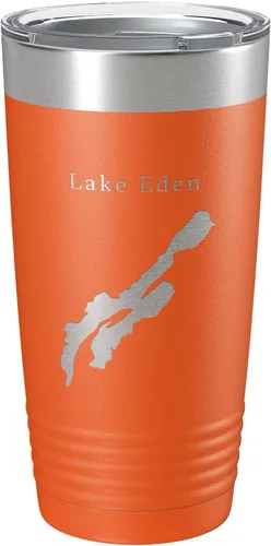 Vista 9 de Lake Eden Map Tumbler Travel Mug Insulated Laser Engraved Coffee Cup Vermont 20 oz Black