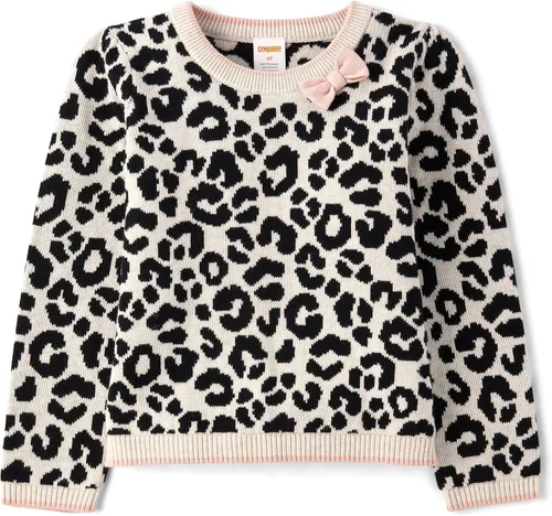 Vista 3 de Gymboree Suéter sin botones de manga larga con cuello redondo para bebés y niños pequeños Negro