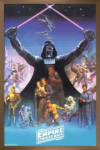 Vista 15 de Trends International Star Wars: The Empire Strikes Back 40th - Póster de pared de Darth Vader, 14.725 x 22.375 pulgadas, versión enmarcada de madera