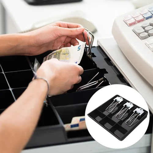 Vista 2 de NUOBESTY Accesorio de inserción de cajón de caja registradora de 3 ranuras para pequeñas empresas