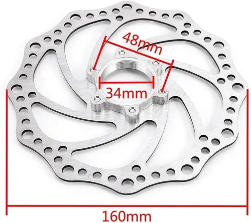 Vista 4 de Star-Art - Kit de freno de disco delantero y trasero – Pinzas de aleación de aluminio, 2 rotores de acero inoxidable de 6.299 in, palanca de cable