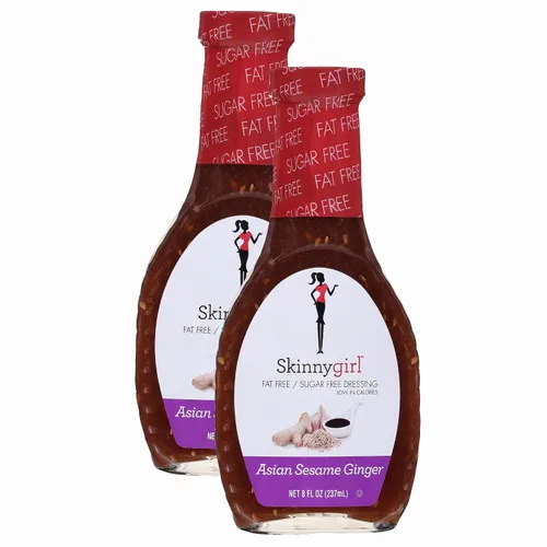 Vista 26 de Skinnygirl Aderezo para Ensalada Sin Azúcar Sin Gluten, Sésamo Jengibre Asiático, 8 Onzas