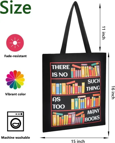 Vista 4 de Bolsa de lona AUSVKAI estética para mujer, lindas bolsas de tela reutilizables de algodón para compras, playa, comestibles