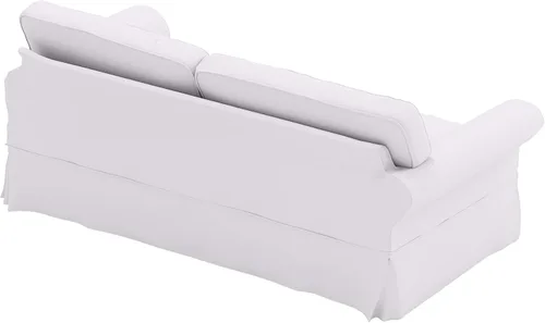 Vista 5 de Funda de algodón pesado compatible con Pottery Barn Grand Comfort para sofá Borde de caja blanca