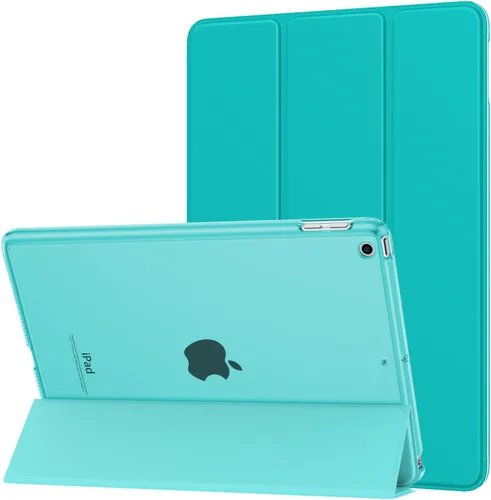 Vista 30 de MoKo Funda para iPad 9.7 2018/2017 de 5ª / 6ª Generación - Funda delgada y ligera con soporte para Smartphone con parte trasera translúcida