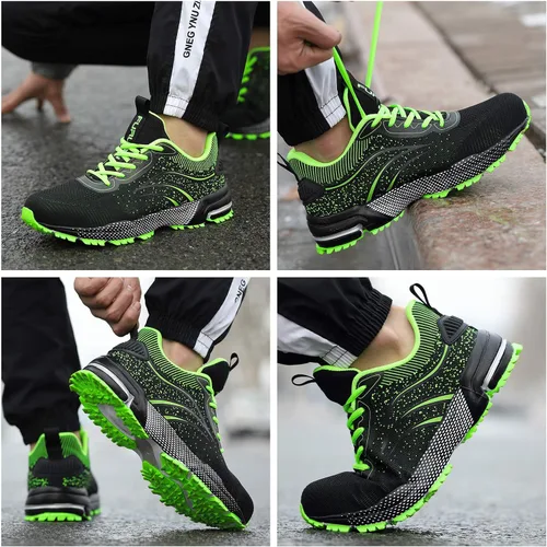 Vista 6 de Furuian Steel Toe Shoes for Men Women Lightweight Safety Shoes Comfortable Steel Toe Sneakers Warehouse Industry Work Shoes