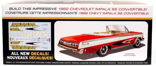 Vista 2 de AMT 1962 Chevy Impala Convertible 1:25 Modelo Kit