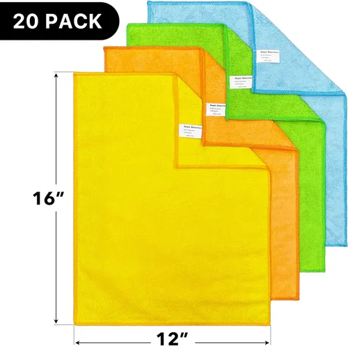 Vista 2 de Paños de limpieza de microfibra SimpleHouseware., Paquete de 20