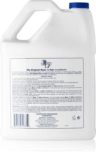 Vista 2 de Mane 'n Tail Acondicionador de galón, para cabello suave y sedoso. ¡Para caballos y humanos! (128 onzas líquidas)