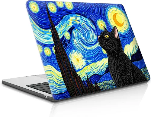Vista 11 de Funda para MacBook Pro de 13 Pulgadas, Patrón de Planetas Negros Alineados, Estuche Duro de Plástico para MacBook Pro Retina 13 A1425/A1502
