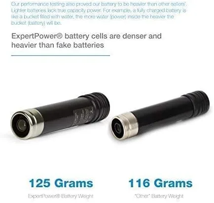 Vista 6 de ExpertPower Paquete de 4 baterías NiCd de 3.6 V 1300 mAh para Black & Decker VP100 VP110 VP130 VP143 151995-03 383900-03 387854-00 Sears Craftsman