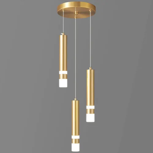 Vista 8 de Lámpara colgante moderna para cocina, lámpara LED regulable, cromada, mini iluminación colgante para isla de cocina, dormitorio, mesita de noche