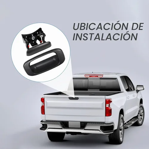 Vista 6 de Kit de Reparación de Herrajes de Compuerta Trasera de Repuesto para Chevrolet Chevy Silverado GMC Sierra 1999-2006 Incluyendo Manija, Bisel