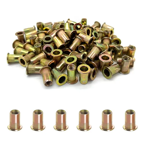 Vista 10 de Kit surtido de tuercas de remache de acero inoxidable de 50 piezas, tuercas de remache de acero inoxidable 1/4"-20