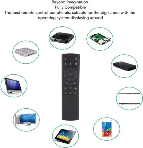 Vista 5 de Control remoto de repuesto para caja de TV G10S, control remoto de detección de voz de 2.4G con receptor USB, control de voz para proyector de PC