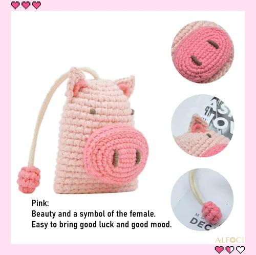 Vista 3 de ALFOCI Llavero de ganchillo para mujer y niña bonito regalo de animales llaveros Kawaii accesorios de decoración para llaves de coche 374 x 315 x 079