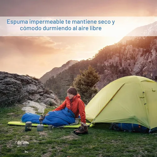 Vista 3 de Foam Sleeping Pad - Lightweight Mat for Camping, Cots, Tents, Backpacking, and Yoga - Non-Slip and Waterproof with Handle by Wakeman