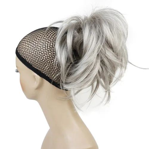 Vista 12 de Lydell Extensión de cabello sintético ajustable con pinza de mandíbula (marrón oscuro)