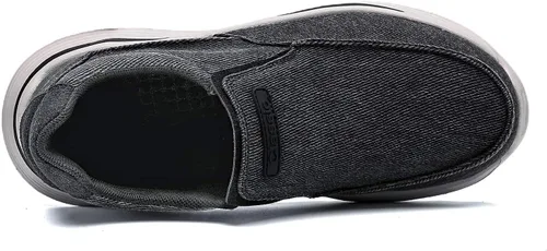 Vista 4 de JAMONWU Zapatos de tela para hombre, mocasines casuales, zapatos para caminar, zapatos ligeros para exteriores
