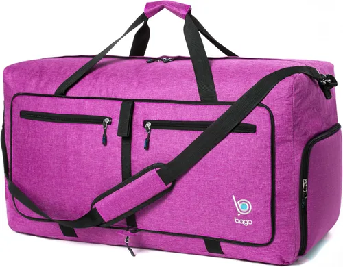 Vista 17 de Bago Travel Duffle Bag for Women & Men. Medium Duffel Bag for Traveling Todo negro