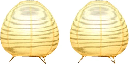 Vista 14 de YY YEARCHY Lámpara de mesa de papel globo con pilas de 7.8 pulgadas