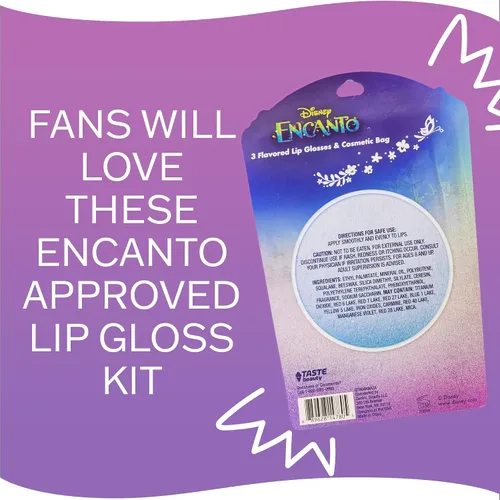 Vista 6 de Centric Brands Encanto Diecut - Juego de 3 brillos labiales con bolsa