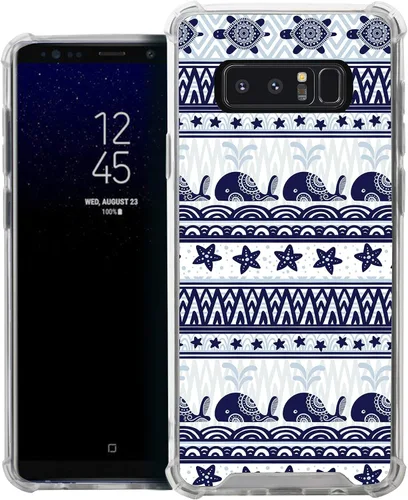 Vista 21 de CasesOnDeck Funda compatible con [Samsung Galaxy Note 8] Note 8, funda delgada y transparente de poliuretano termoplástico flexible con protección