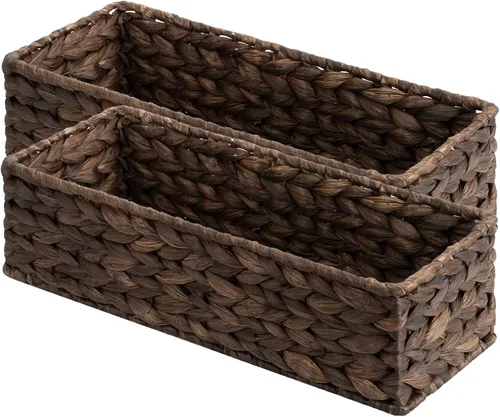 Vista 18 de StorageWorks - Cesta para tanque de inodoro para baño, cestas de almacenamiento de jacinto de agua para la parte superior del tanque de inodoro