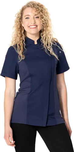 Vista 15 de Chef Works Springfield - Abrigo de chef para mujer Negro