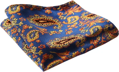 Vista 18 de HISDERN Pajaritas para hombre, corbatín de cachemira para hombre, corbata de lazo y bolsillo cuadrado, juego formal de esmoquin para boda