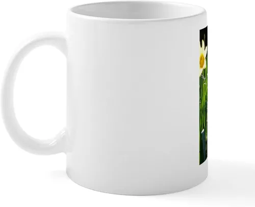 Vista 2 de CafePress EASTER LAMB AND FLOWERS - Taza de café de cerámica de 11 oz (11.0 fl oz)