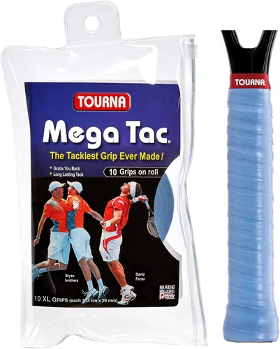 Vista 9 de Tourna Mega Tac Extra Tacky Overgrip - Paquete de 10 Negro
