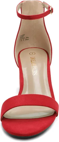 Vista 4 de DREAM PAIRS - Sandalias de tacón ancho y bajo para mujer