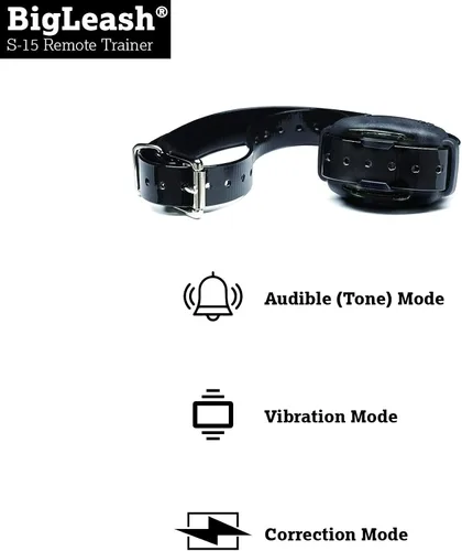 Vista 5 de S-15 Collar de entrenamiento para perros sin golpes con control remoto de 1/2 milla de alcance, collar de perro con pitido y vibración, collar