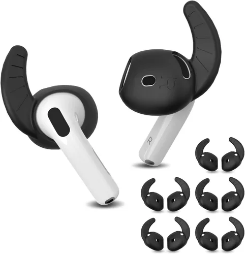 Vista 8 de 5 pares de ganchos para las orejas para auriculares AirPods 4, funda deportiva antideslizante para las orejas AirPod 4, silicona suave, accesorios