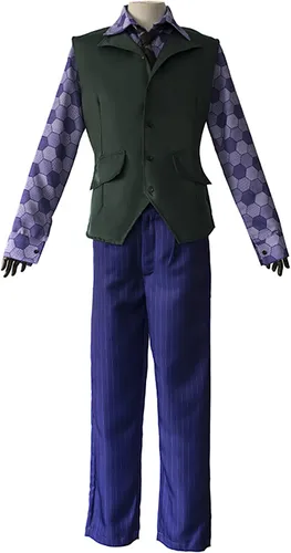Vista 3 de Joker - Disfraz de caballero para cosplay, camisa y chaleco, traje completo para adultos