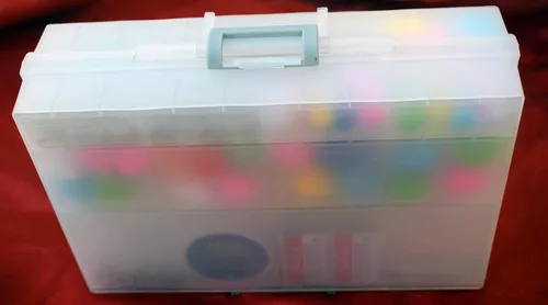 Vista 8 de AideTek medio transparente CAJA-ALL-24 piezas pequeñas cuentas papelería joyero organizador para piezas clasificadas 3 tamaños 24 compartimentos