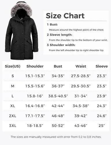 Vista 7 de Wantdo - Chaqueta de invierno con capucha para mujer