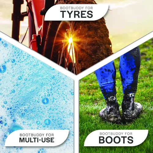 Vista 3 de The Boot Buddy - Limpiador de tacos de fútbol Limpiador de zapatos y cepillo para botas Limpia sin esfuerzo tacos de fútbol fangosos, botas