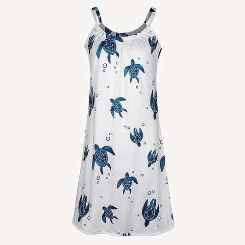 Vista 4 de KANGMOON Vestidos de verano para mujer vestido sin mangas casual holgado corto vestido corto de fiesta en la playa vestido sin mangas