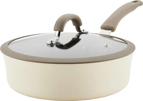 Vista 14 de Rachael Ray Cook + Create Sartén Sauté Antiadherente con Tapa, 3 Cuartos, Azul Agave