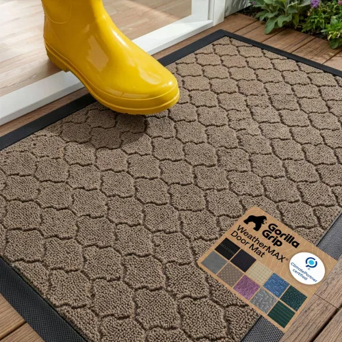 Vista 26 de Gorilla Grip - Tapete WeatherMax todo terreno 100% impermeable, caucho natural, resistente a manchas y decoloración, interior y exterior, fácil