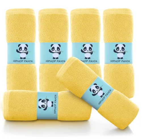 Vista 16 de HIPHOP PANDA Toallitas para bebé, rayón hecho de bambú - 2 capas ultra suaves y absorbentes, toallita facial de baño para recién nacidos - toallitas